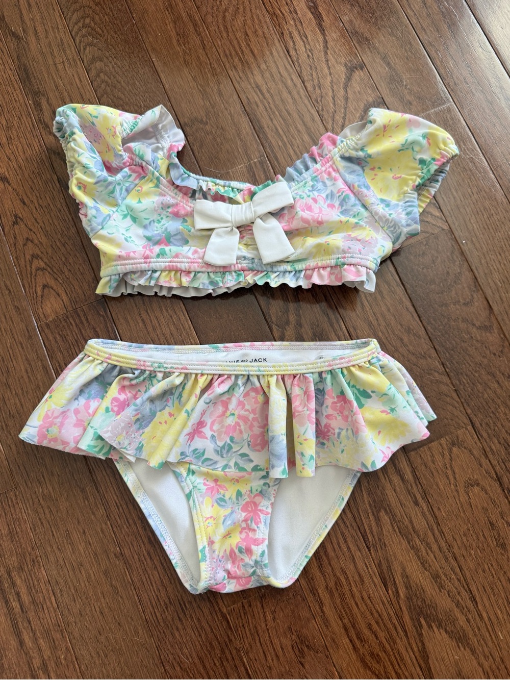 Janie and Jack Pastel Floral Ruffle Toddler Girl Bikini